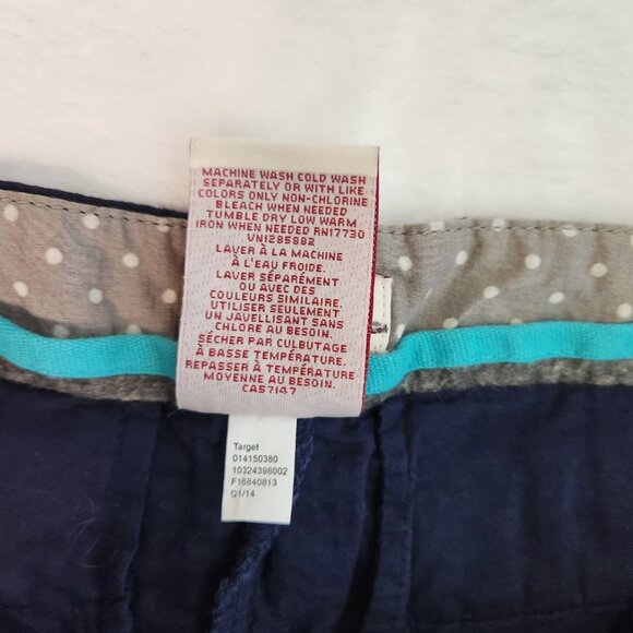 Merona Navy Blue Embroidered Vertical Eyelet Shorts size 4 - Picture 9 of 9